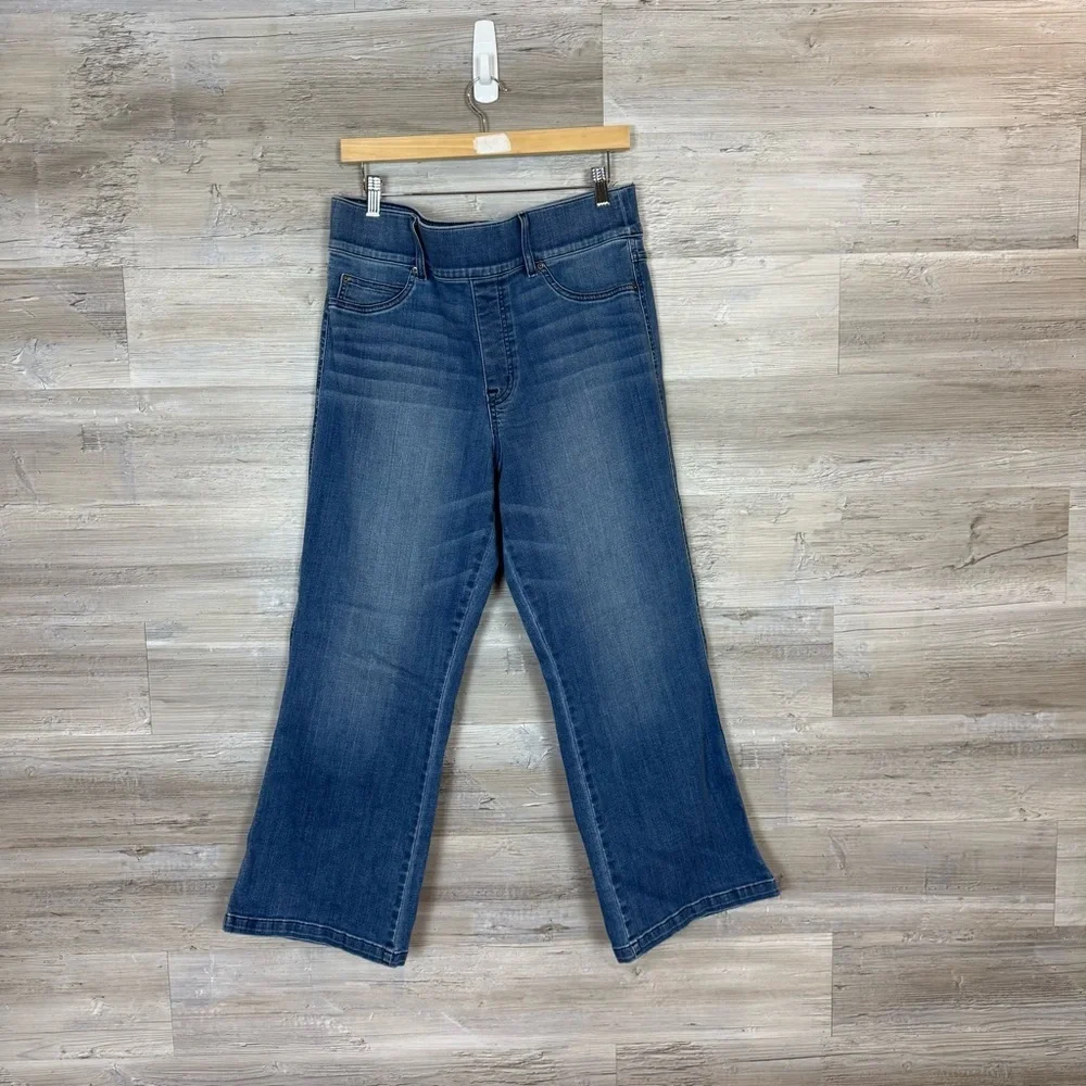 Spanx EveryWear Flare Jeans Pull-On High Rise Medium Wash 1X / 1XT
